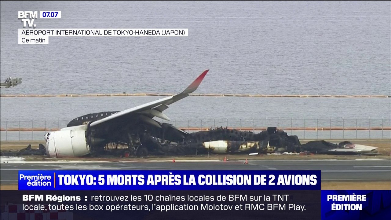 Cinq morts après a collision entre deux avions à l'aéroport de Tokyo, au Japon