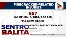 Naitalang firecrackers-related injuries, umabot na sa mahigit 500