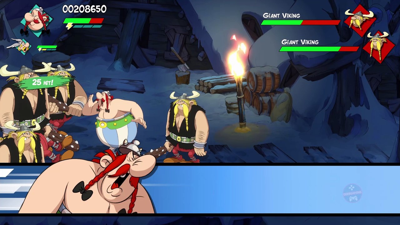 Asterix & Obelix Slap Them All 2 (French) - Giant Vikings Boss Fight [4K 60FPS]