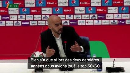 Maroc - Regragui : “C’est en jouant les meilleurs que nous connaissons notre niveau”