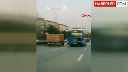 Patenli gencin tehlikeli yolculuğu kamerada