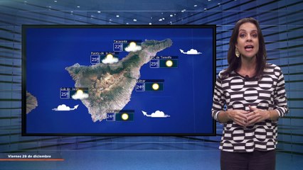 La previsión del tiempo en Canarias para el 29 de diciembre de 2023, en Atlántico Televisión.