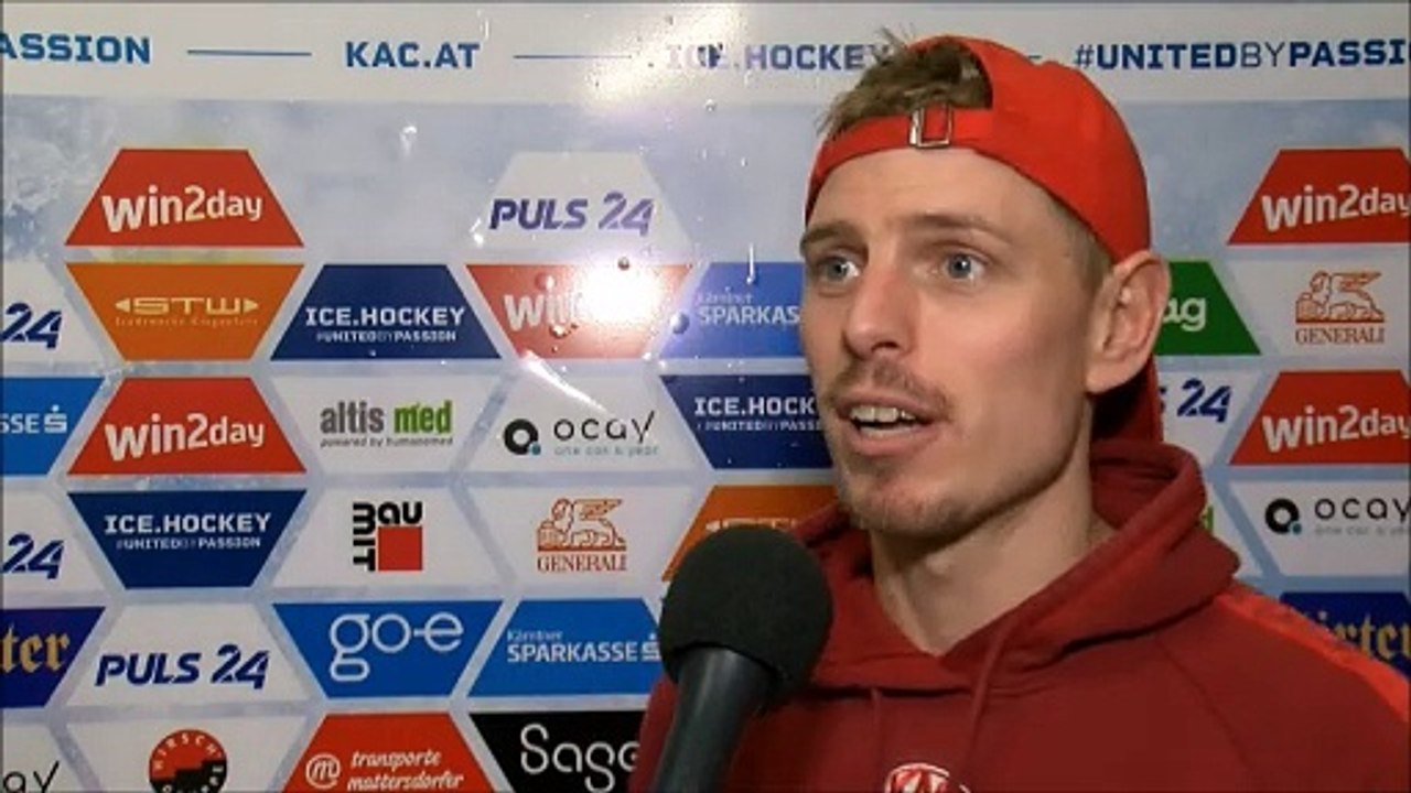 Sebastian Dahm (KAC) nach dem Sieg gegen Pustertal