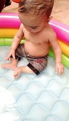Baby first pool bath