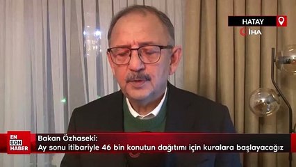 Bakan Özhaseki: Ay sonu itibariyle 46 bin konutun dağıtımı için kuralara başlayacağız