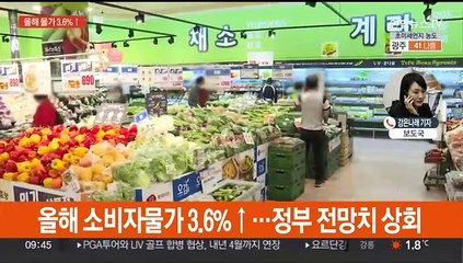 올해 소비자물가 3.6%↑…고물가 지속