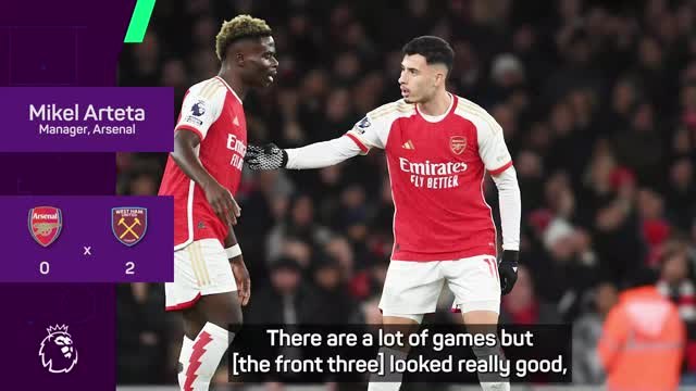 Arteta not panicking despite West Ham defeat