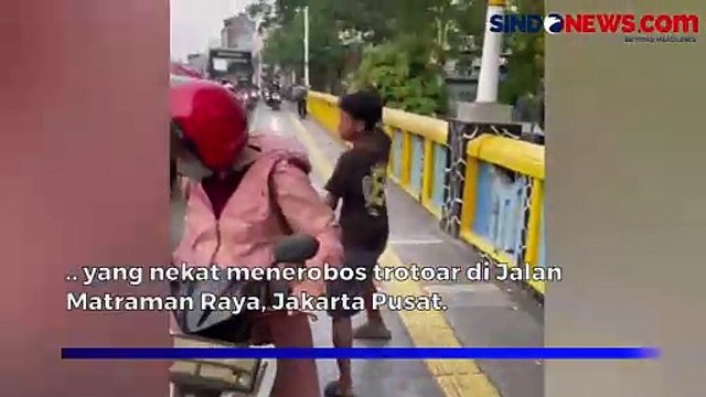 Terobos Trotoar di Matraman, Aksi Bocah Adang Pemotor Viral di Media Sosial