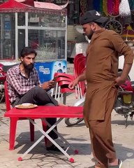 Part 1 of eating this stranger food #funny #comedy #dailyfun