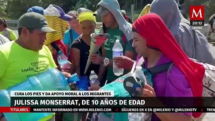 Ella es Julissa Monserrat, la pequeña de 10 años que ayuda a migrantes en Chiapas
