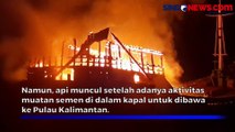 Kapal Bermuatan Semen di Pelabuhan Sunda Kelapa Terbakar