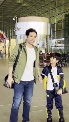 Golmaal Guy Tusshar Kapoor Arrives At Airport With Cute Son