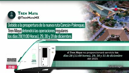 A dos semanas de su inauguración, Tren Maya frenará operaciones