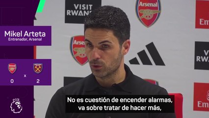 Arteta sobre el bajón del Arsenal y la derrota ante el West Ham