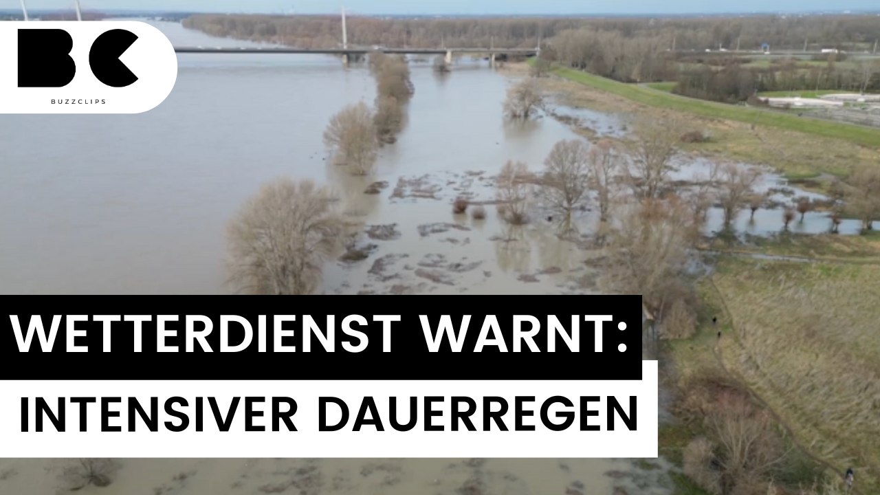 Wetterdienst warnt: Intensiver Dauerregen in Hochwassergebieten!