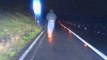 Police have released a video of an e-scooter rider, drunk on a motorway
