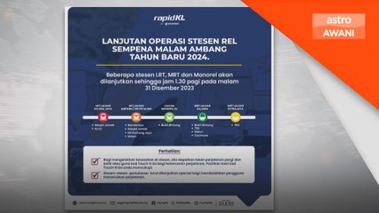Rapid KL lanjut waktu operasi, tambah kekerapan tren