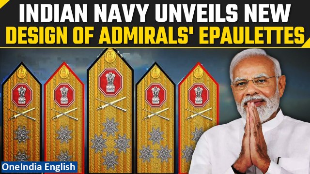 Indian Navy showcases new Shivaji-inspired designs of epaulettes for top officers | Oneindia News