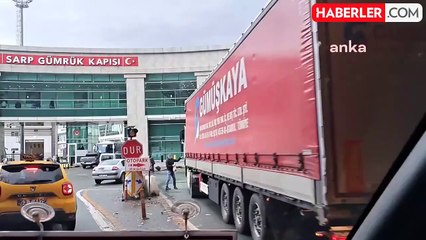 Sarp Sınır Kapısı'nda Tır Şoförlerinin Bekleyişi
