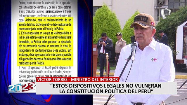 Ministro del Interior: Decreto que devuelve facultades para investigar a la PNP no vulnera la Constitución”