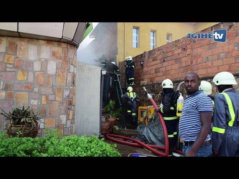 Igice cy’inyubako ya Pasteur Bizimungu cyafashwe n’inkongi