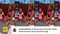 Watch Serena Williams and Daughter Olympia Help Baby Adira 'WORK OUT'