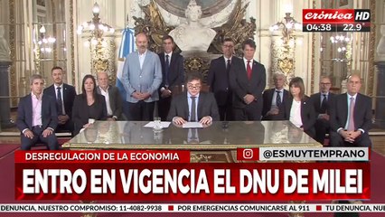 El DNU de Milei ya entró en vigencia: ¿cuáles serán sus efectos inmediatos?