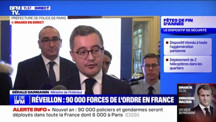 Réveillon du Nouvel an: Gérald Darmanin évoque un "contexte de menace terroriste très élevée" en France