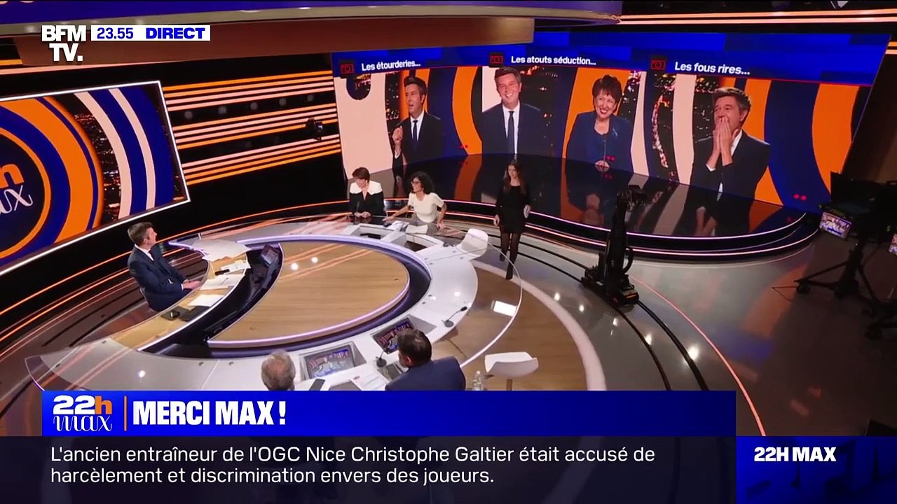 Maxime Switek fait ses adieux à son émission et son équipe dans 22h max sur BFMTV