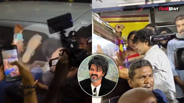South Superstar Thalapathy Vijay पर हमला, Vijayakanth के अंतिम संस्कार में फेंकी चप्पल, Video Viral