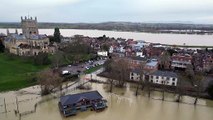 Tewkesbury and Worcester underwater following Storm Gerrit