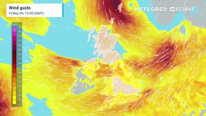 Storm Henk bomb cyclone shown in UK wind map