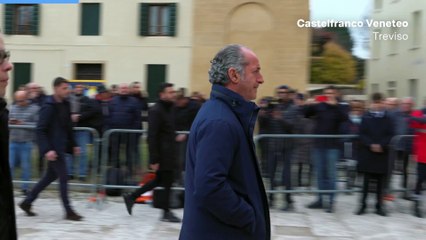 Funerali Vanessa Ballan, l'arrivo di Zaia