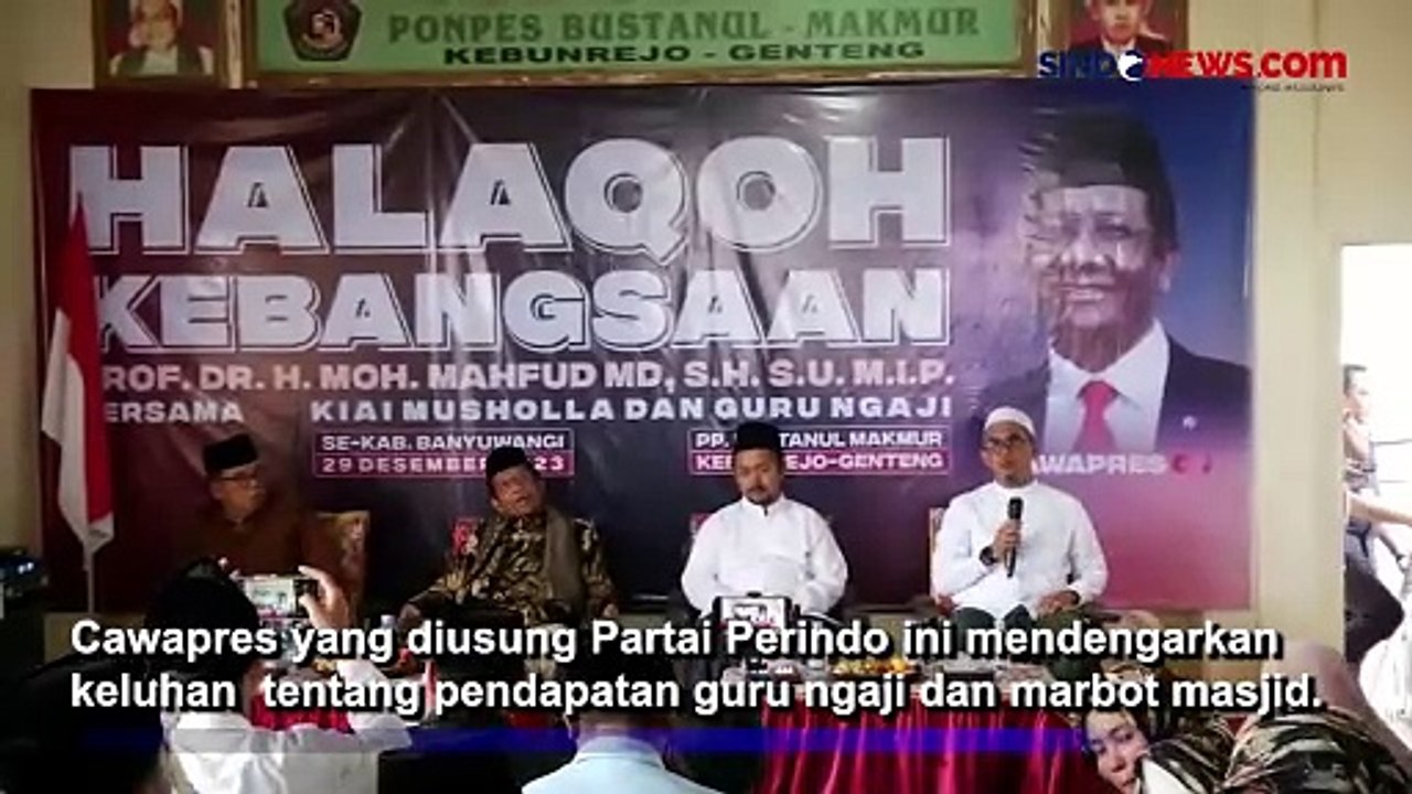 Mahfud MD Tegaskan Kesejahteraan Guru Ngaji dan Marbot Masjid jadi Prioritas Pertama
