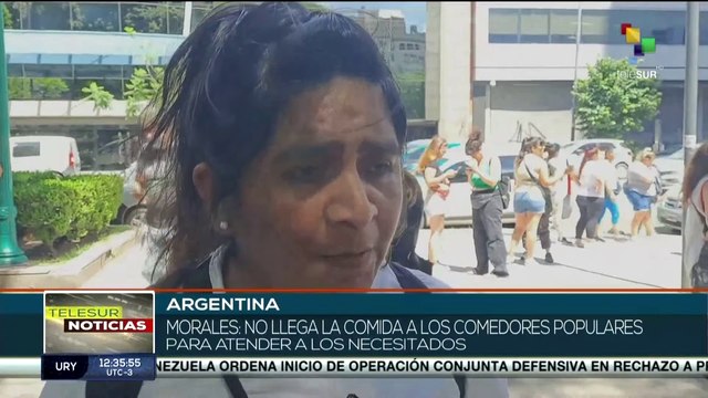 Argentina: Militantes y dirigentes sociales realizan reclamos frente al ministerio de Capital humano