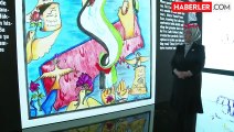Cumhurbaşkanlığı İletişim Başkanlığı tarafından düzenlenen 'Kurşun Geçirmez Düşler: Gazzeli Çocuk Ressamlar Sergisi' Taksim Meydanı'nda açıldı