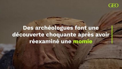 Des archéologues font une découverte choquante après avoir réexaminé une momie