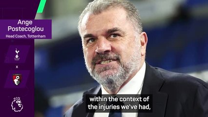 Download Video: Postecoglou laments Tottenham squad depth