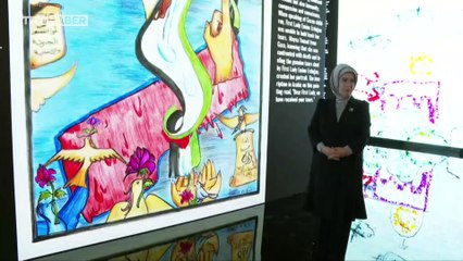 "Kurşun Geçirmez Düşler: Gazzeli Çocuk Ressamlar Sergisi" açıldı