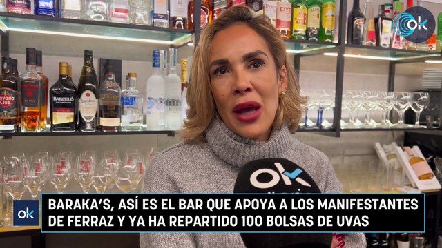 Baraka's, así es el bar que apoya a los manifestantes de Ferraz y ya ha repartido 100 bolsas de uvas