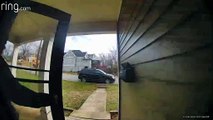 My Neighbor Pitbull Was Off The Leash and Chases Me Caught on Ring Camera | Doorbell Camera Video