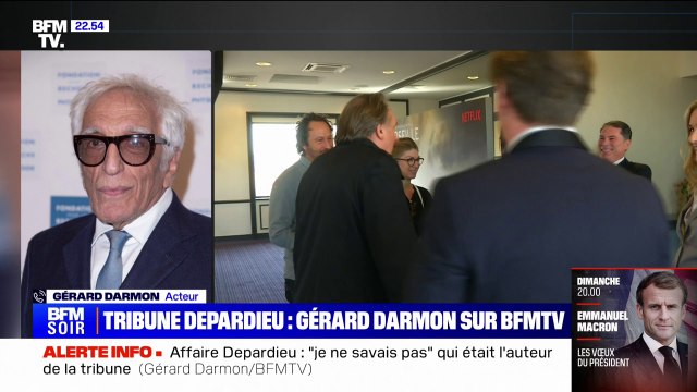 Tribune en soutien à Gérard Depardieu: Je ne connais pas Depardieu, on n'est pas amis déclare Gérard Darmon