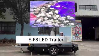 JCT EF8 Mobile LED trailer good for outdoor advertising and sports events