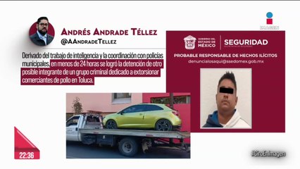 Detienen a otro posible extorsionador a comerciantes de pollo en Toluca, Edomex
