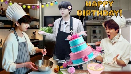BTS Jin's Special Birthday Cooking Celebration 🍰 | Hindi Dubbed | Part 1 on Netflix
