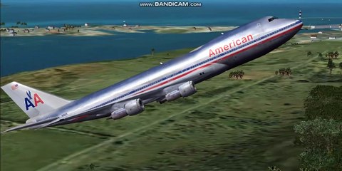 american airlines 747 100 take off