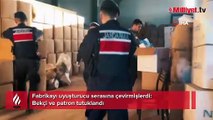 Fabrikaya giren ekipler şoke oldu! Patron ve bekçiyi tutuklatan manzara