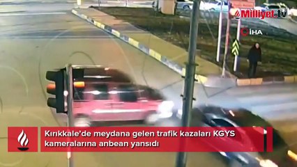 Büyük panik yaşadı! Kaza anında kaldırımda bekleyen vatandaş...