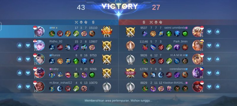 MARTIS 17 KILL MOBILE LEGEND