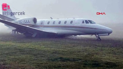 Diyarbakır'da özel jet pistten çıktı